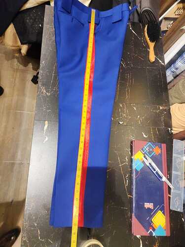 Photos of the pants they sent me to confirm length